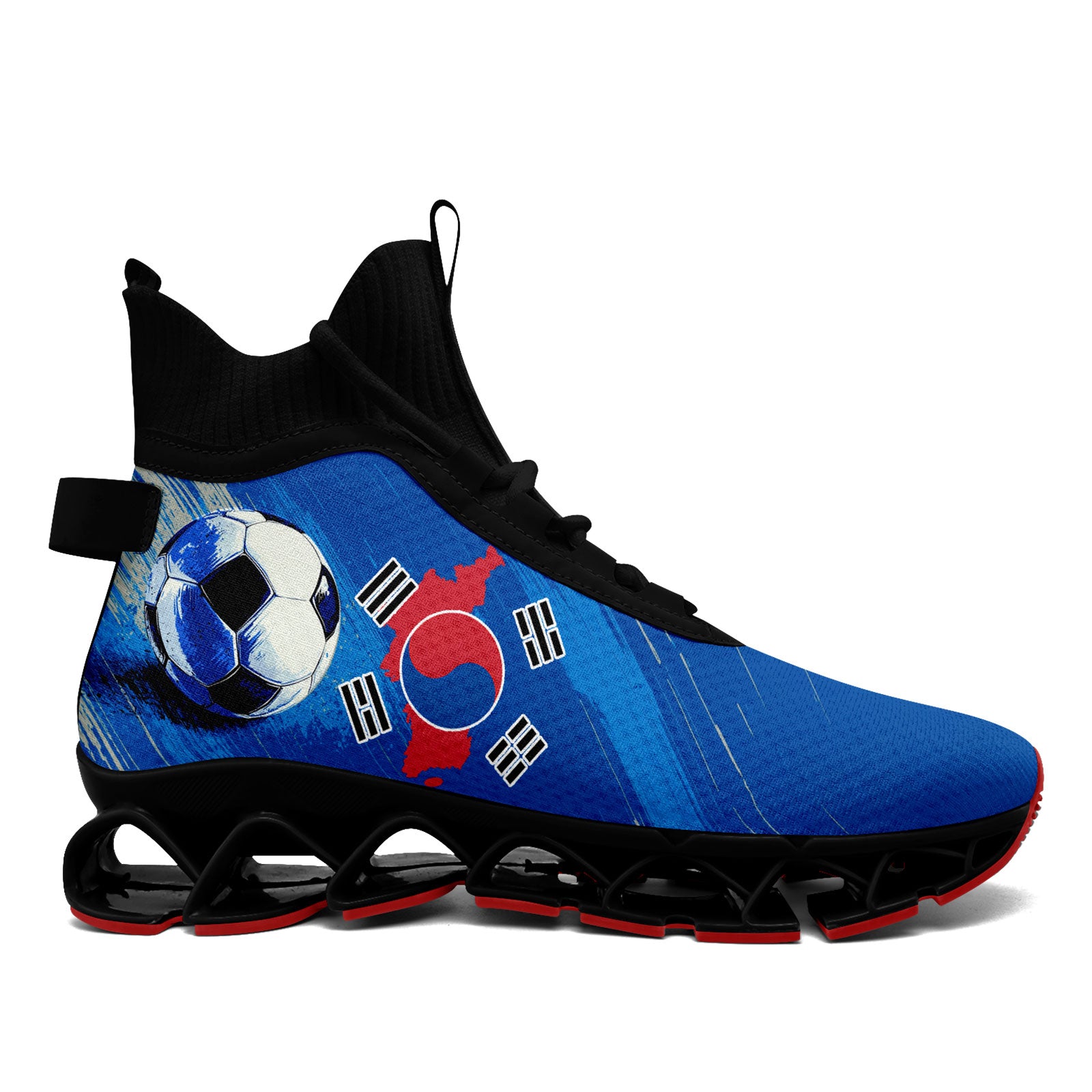 Custom South Korea 2026 World Cup Sneakers DIY Country Flag Running Shoes Lightweight Sport Shoes Gift for Football Fans Personalized Team Name and Logo FN029XD-F009084-5