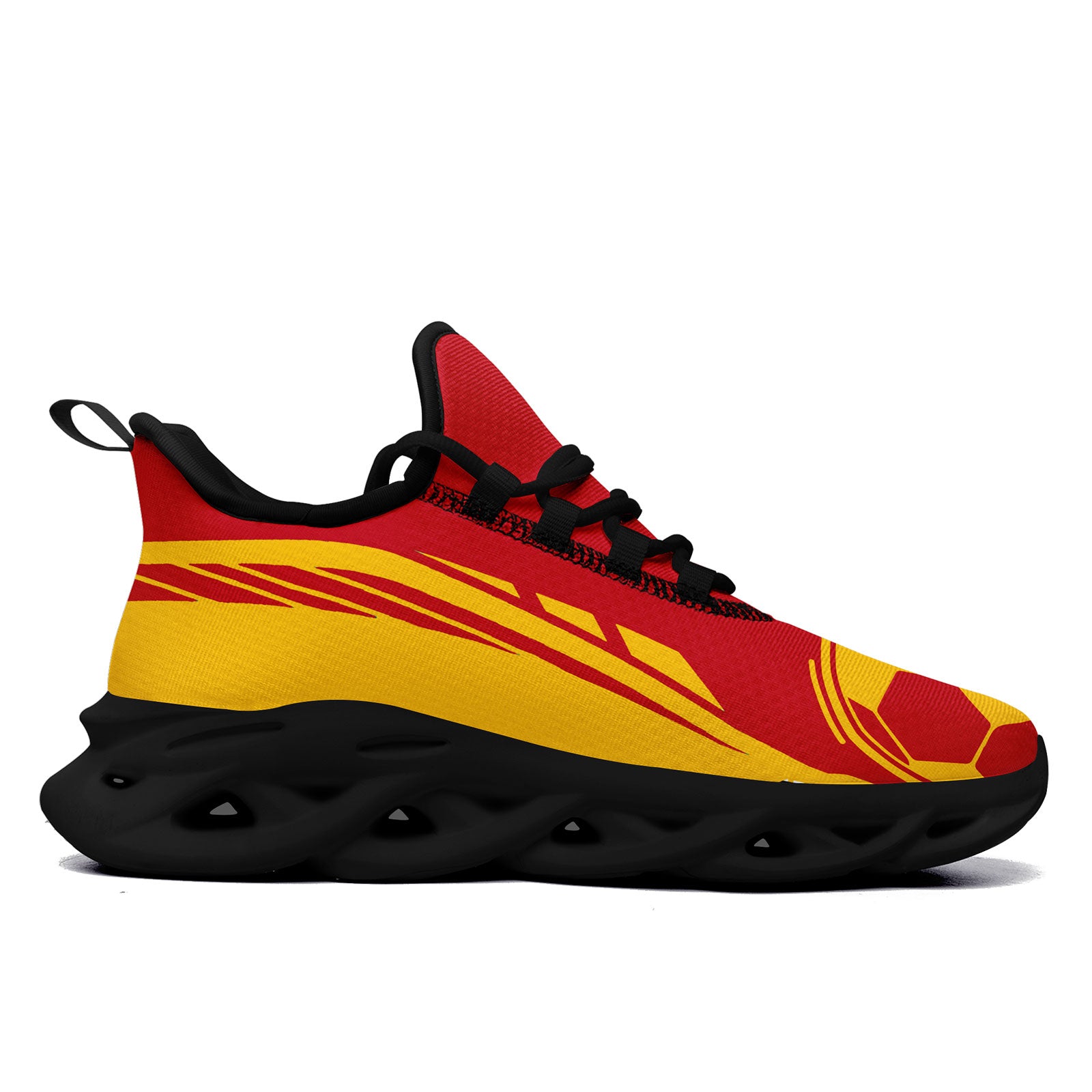 Custom Spain 2026 World Cup Sneakers DIY Country Flag Running Shoes Lightweight Sport Shoes Gift for Football Fans Personalized Team Name and Logo FN003-F025036-6