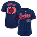Custom Blue Classic Style Red Personalized Authentic Baseball Jersey BSBJ01-bd0faca