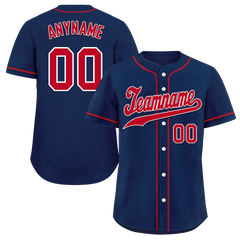 Custom Blue Classic Style Red Personalized Authentic Baseball Jersey BSBJ01-bd0faca