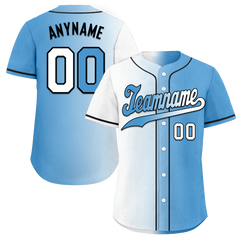 Custom White Blue Gradient Fashion Personalized Authentic Baseball Jersey BSBJ01-D0a7aaa