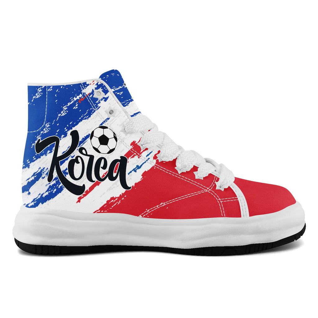 Custom South Korea 2026 World Cup Sneakers DIY Country Flag Running Shoes Lightweight Sport Shoes Gift for Football Fans Personalized Team Name and Logo FN039-F009106-2