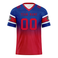 Custom Red Blue Buffalo Personalized Authentic Football Jersey FBJ02-D020249-4