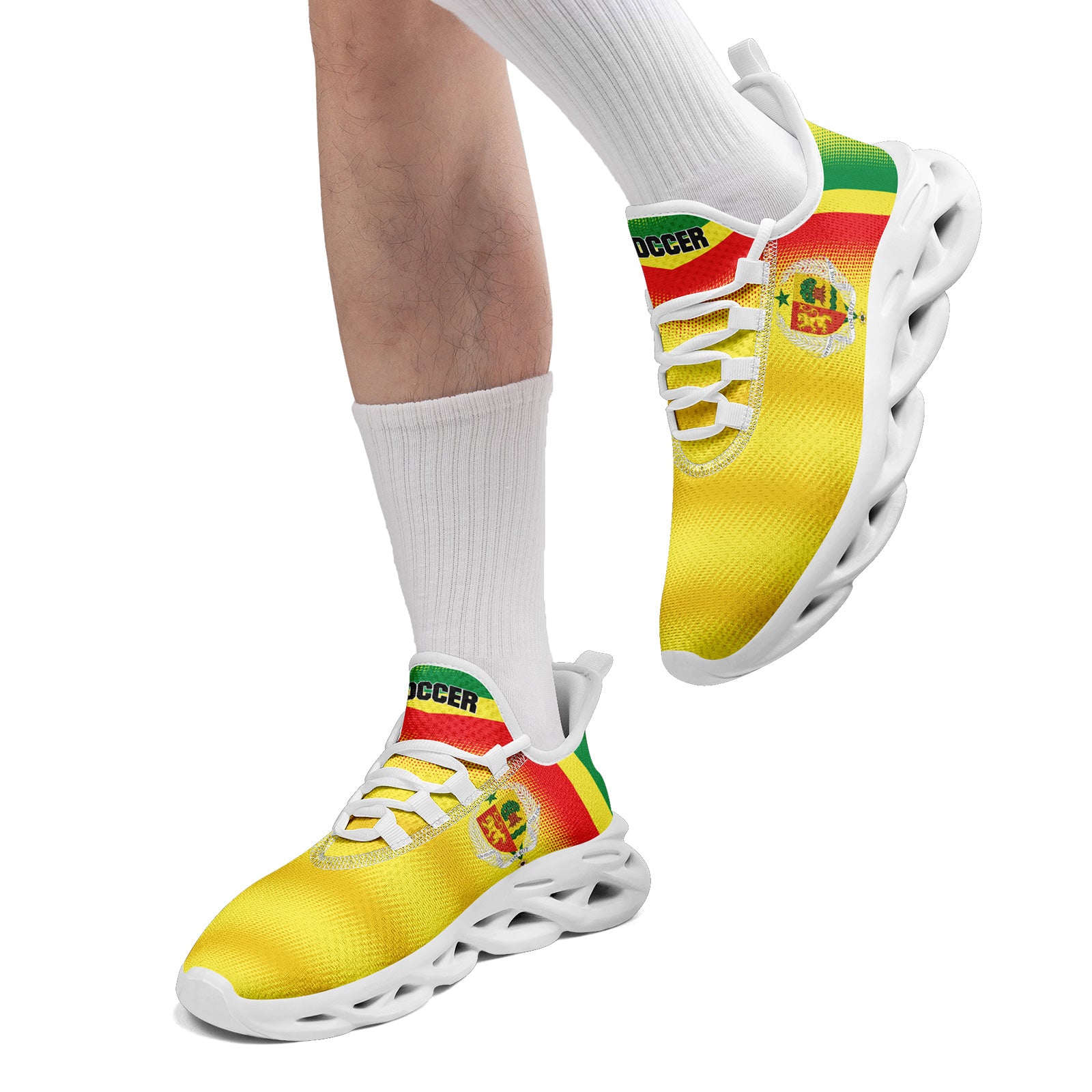 Custom Senegal 2026 World Cup Sneakers DIY Country Flag Running Shoes Lightweight Sport Shoes Gift for Football Fans Personalized Team Name and Logo FN003-F009094-5
