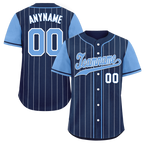 Custom Blue Stripe Fashion Personalized Authentic Baseball Jersey BSBJ01-D017230