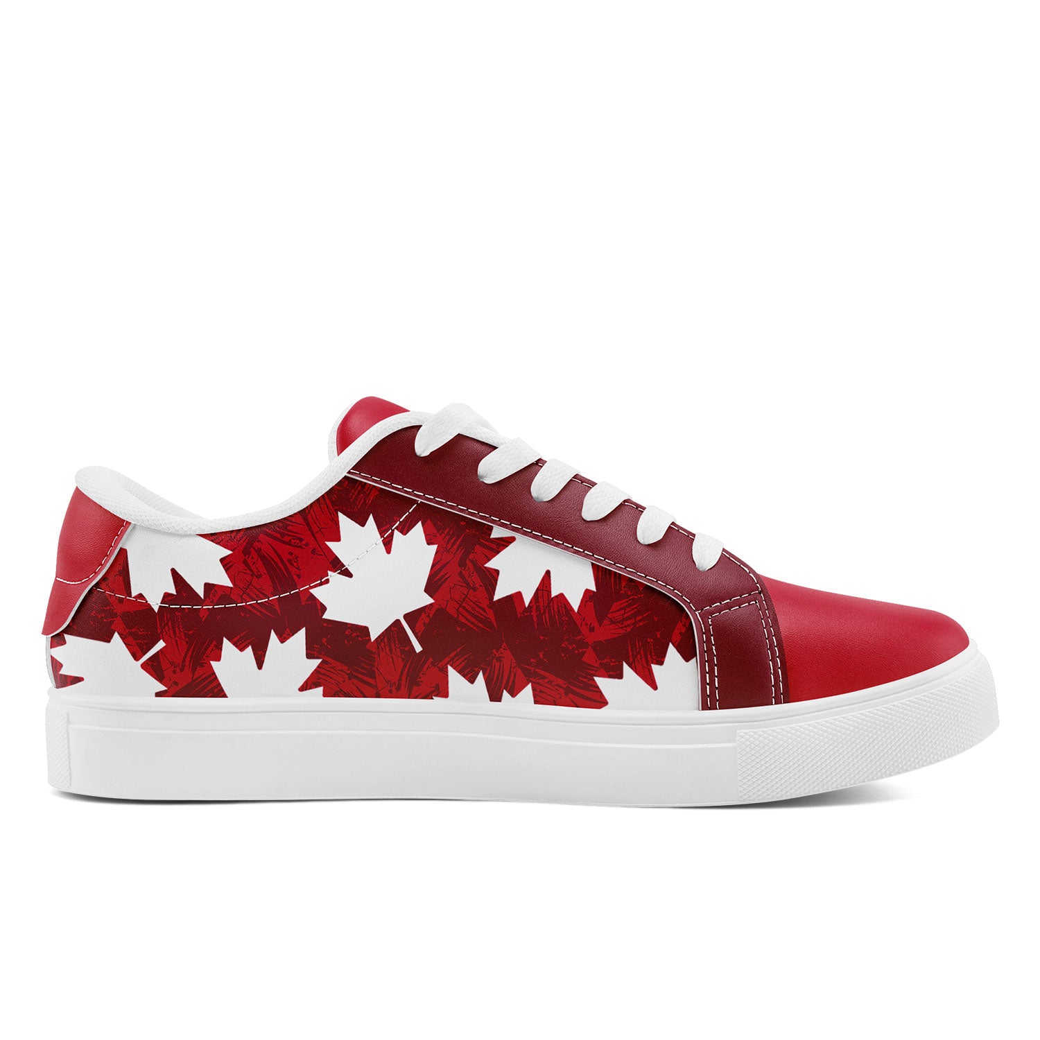 Custom Canada 2026 World Cup Sneakers DIY Country Flag Running Shoes Lightweight Sport Shoes Gift for Football Fans Personalized Team Name and Logo FN023-F020031-2