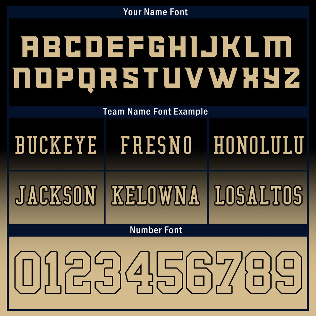 Custom Black Gold Fade Fashion New Orleans High-Performance American Football Jersey FBJ06-D020252-19