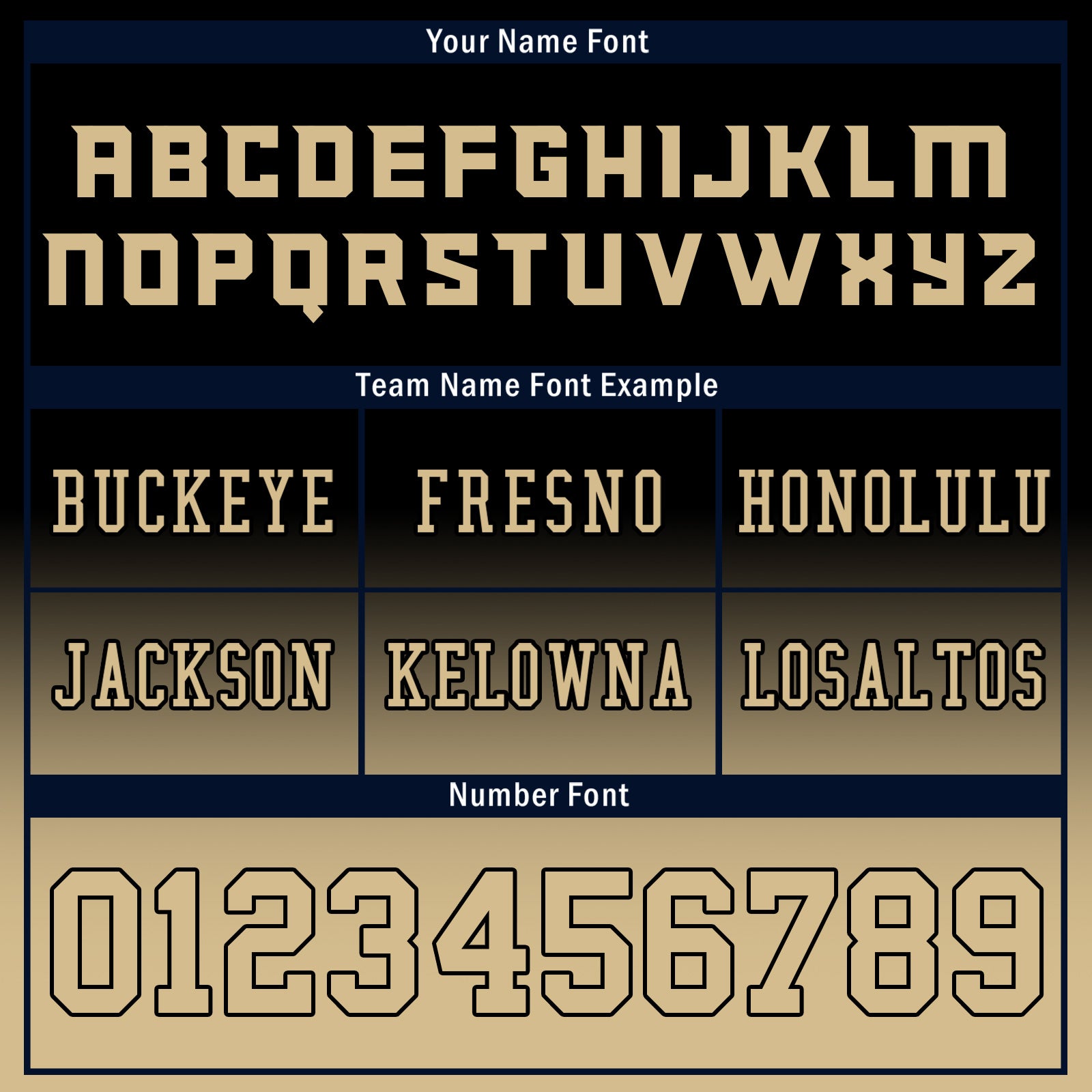Custom Black Gold Fade Fashion New Orleans High-Performance American Football Jersey FBJ06-D020252-19