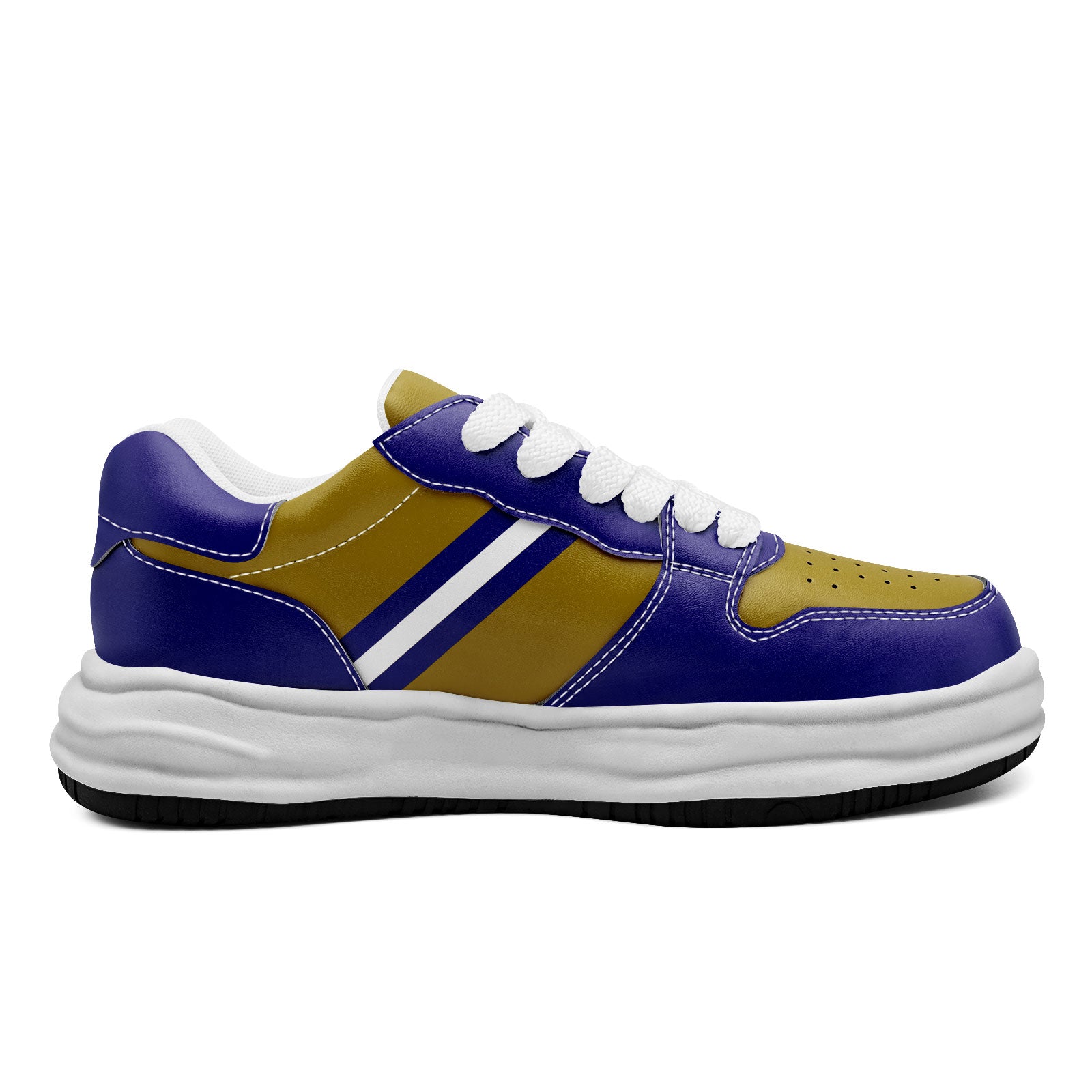 Custom Purple Yellow Baltimore Shoes Personalized Sneaker FN032-D020389-2