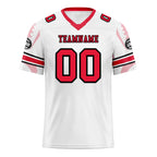Custom White Red Kansas City Football Jersey and Sports Shoes Combo Offer Personalized Combo ZH-D025008-18