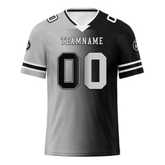 Custom Grey Black Las Vegas Personalized Authentic Football Jersey FBJ02-D028017-26