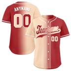 Custom Beige Red Gradient Fashion Personalized Authentic Baseball Jersey BSBJ01-D0a708f
