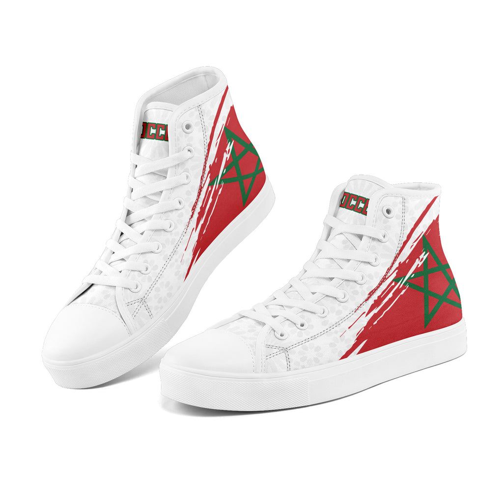Custom Morocco 2026 World Cup Sneakers DIY Country Flag Running Shoes Lightweight Sport Shoes Gift for Football Fans Personalized Team Name and Logo FN024-F009090-5