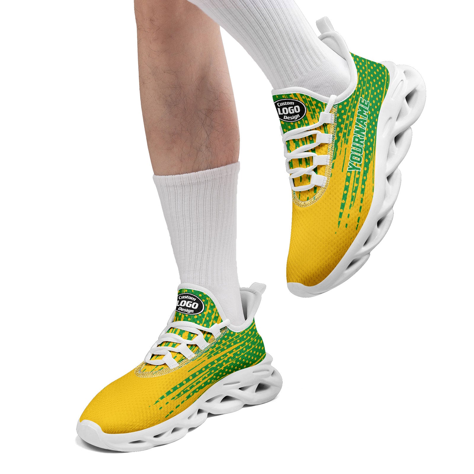 Custom 2026 World Cup Brazil Sneakers DIY Country Flag Running Shoes Lightweight Sport Shoes Gift for Football Fans Personalized Team Name and Logo FN003-F027085-5