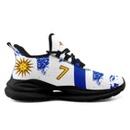 Custom Uruguay 2026 World Cup Sneakers DIY Country Flag Running Shoes Lightweight Sport Shoes Gift for Football Fans Personalized Team Name and Logo FN079-F009123-5