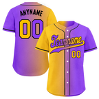 Custom Yellow Pink Gradient Fashion Personalized Authentic Baseball Jersey BSBJ01-D0a7a0a