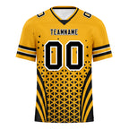 Custom Yellow Black Pennsylvania Personalized Authentic Football Jersey FBJ02-D023033-30