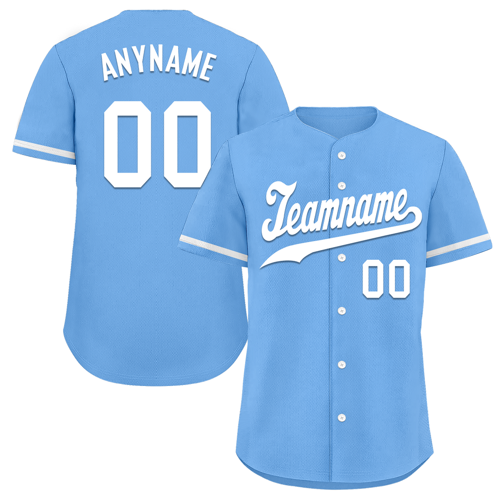 Custom Blue Classic Style White Personalized Authentic Baseball Jersey BSBJ01-bd0fab0