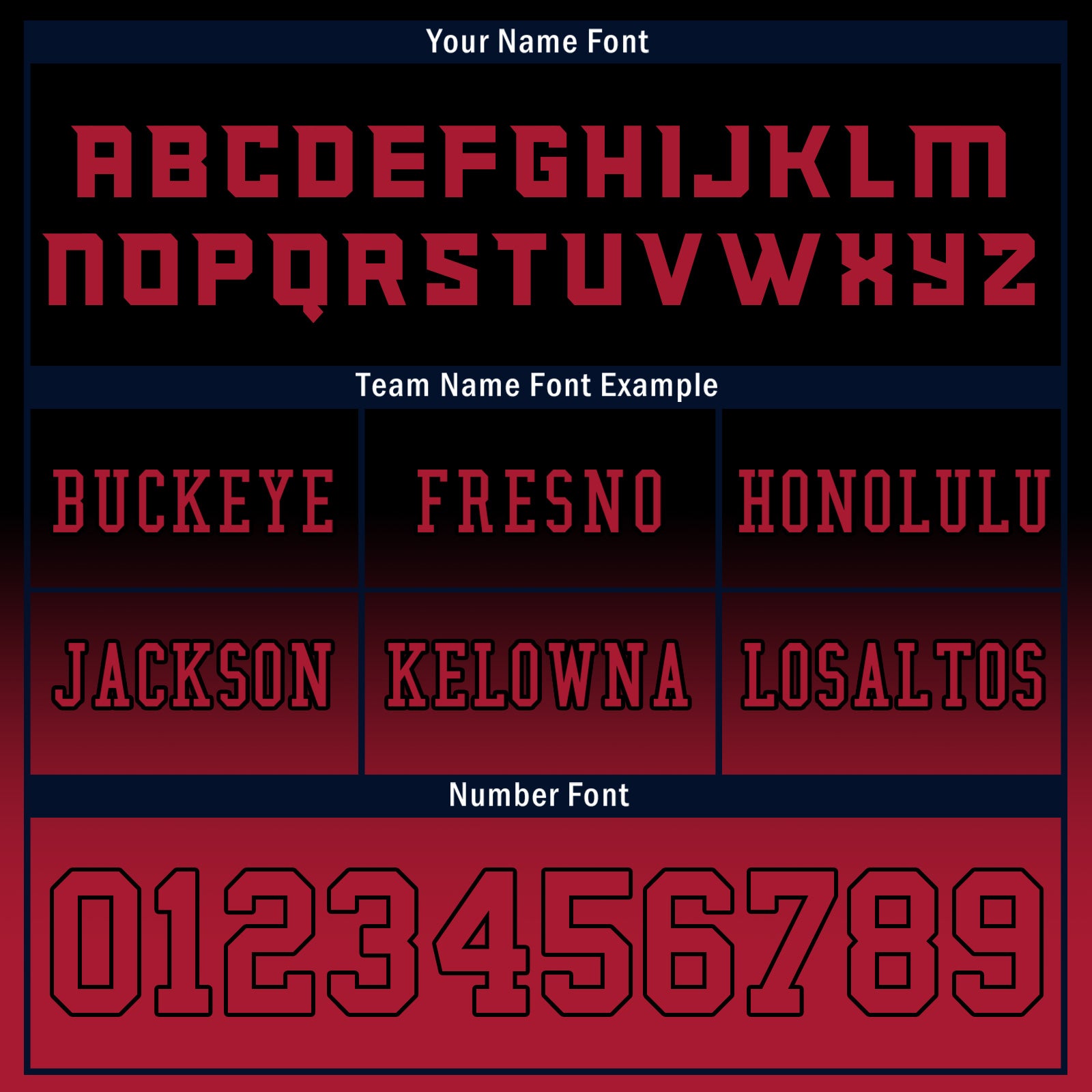 Custom Black Red Fade Fashion Atlanta High-Performance American Football Jersey FBJ06-D020252-3