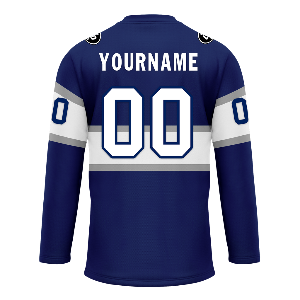 Custom Blue White Personalized Hockey Jersey HCKJ01-D0a70bd