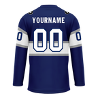 Custom Blue White Personalized Hockey Jersey HCKJ01-D0a70bd