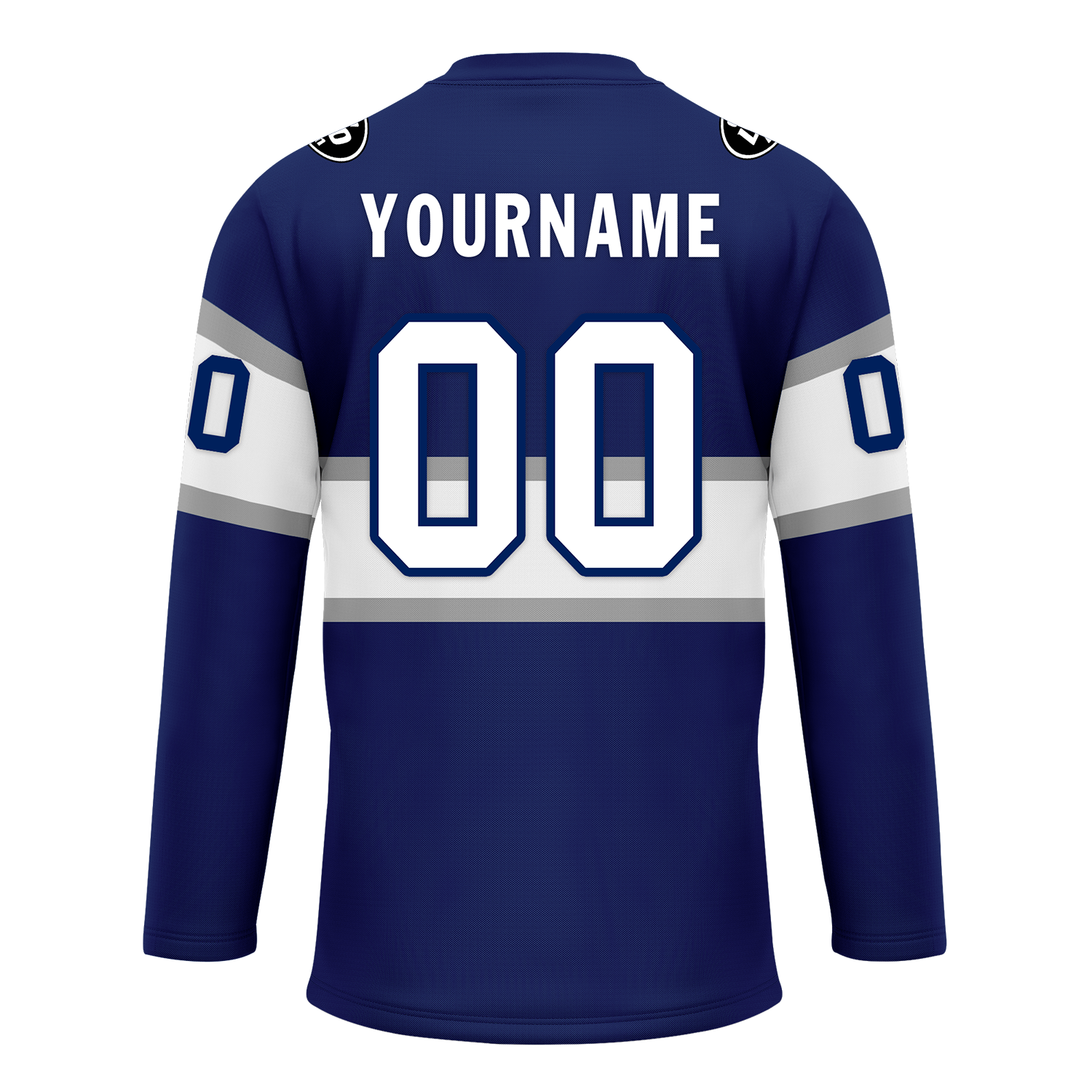 Custom Blue White Personalized Hockey Jersey HCKJ01-D0a70bd