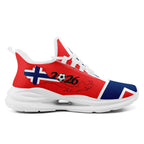 Custom 2026 World Cup Norway Sneakers DIY Country Flag Running Shoes Lightweight Sport Shoes Gift for Football Fans Personalized Team Name and Logo FN079-F027070-2