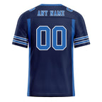 Custom Blue Striped Sleeves Personalized Authentic Football Jersey FBJ02-D06077