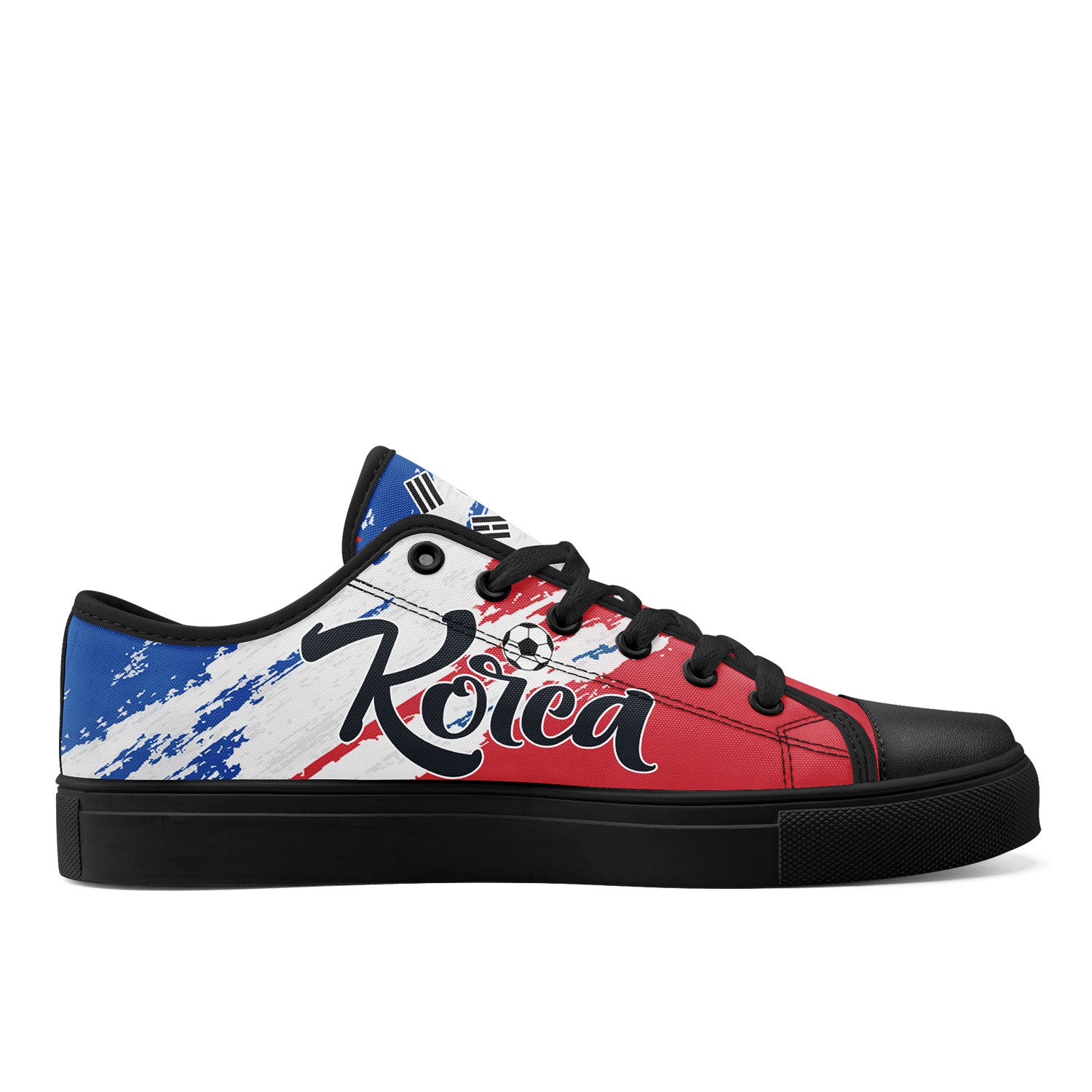 Custom South Korea 2026 World Cup Sneakers DIY Country Flag Running Shoes Lightweight Sport Shoes Gift for Football Fans Personalized Team Name and Logo FN027-F009081-2