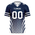 Custom Blue White Texas Personalized Authentic Football Jersey FBJ02-D023033-9
