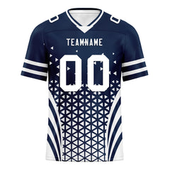 Custom Blue White Texas Personalized Authentic Football Jersey FBJ02-D023033-9