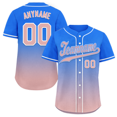 Custom Blue Pink Fade Fashion Personalized Authentic Baseball Jersey BSBJ01-D0a70e0