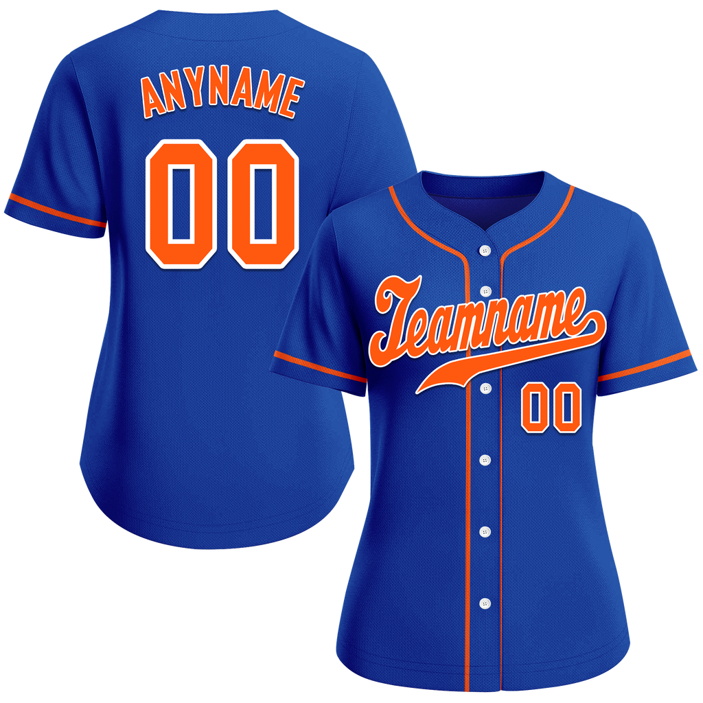 Custom Blue Classic Style Orange Personalized Authentic Baseball Jersey BSBJ01-bd0fa08