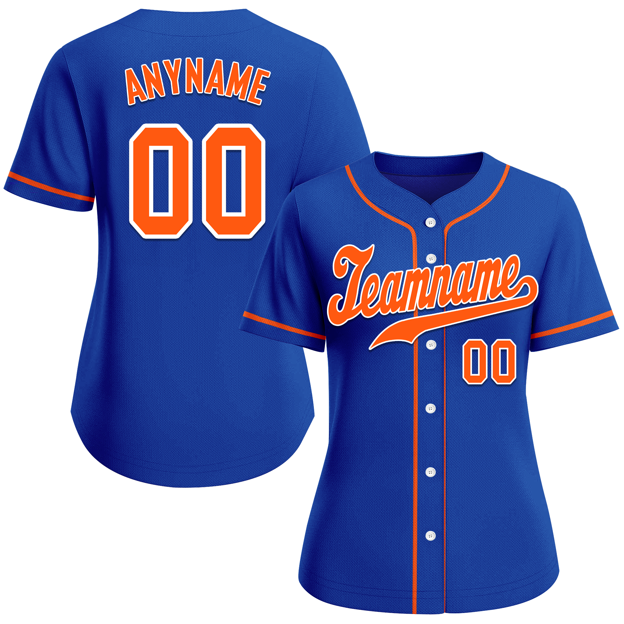 Custom Blue Classic Style Orange Personalized Authentic Baseball Jersey BSBJ01-bd0fa08