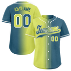 Custom Yellow Green Gradient Fashion Personalized Authentic Baseball Jersey BSBJ01-D0a709d