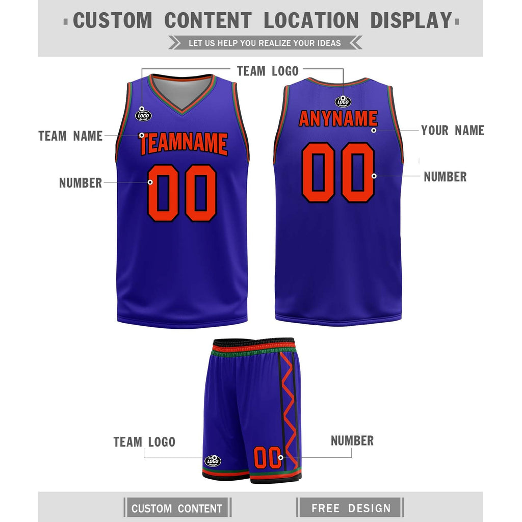 Custom Purple Green Orange Phoenix City Edition Personalized Reversible Basketball Set Sports Basketball Jersey BBJ01R-D0610-24-COOLMAX