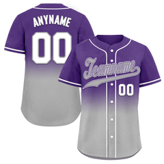 Custom Purple Grey Fade Fashion Personalized Authentic Baseball Jersey BSBJ01-D0a70cd