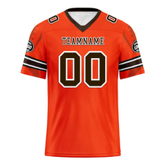 Custom Orange Cleveland Personalized Authentic Football Jersey FBJ02-D025033-11