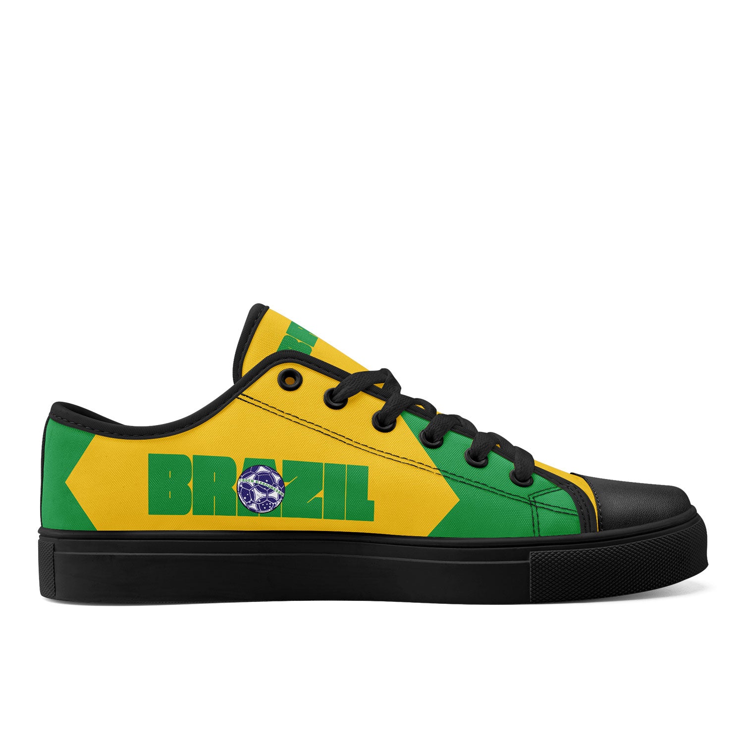 Custom 2026 World Cup Brazil Sneakers DIY Country Flag Running Shoes Lightweight Sport Shoes Gift for Football Fans Personalized Team Name and Logo FN027-F027054-2