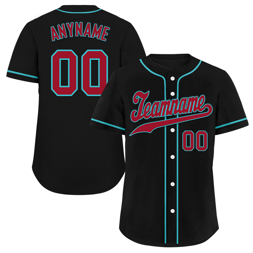 Custom Black Classic Style Red Personalized Authentic Baseball Jersey BSBJ01-bd0faec