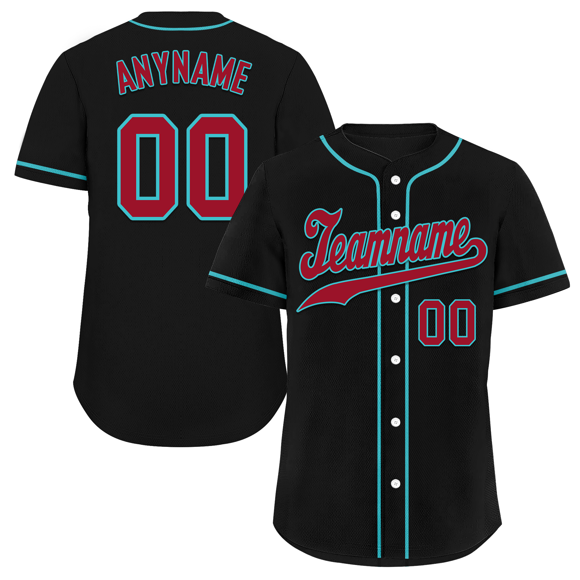 Custom Black Classic Style Red Personalized Authentic Baseball Jersey BSBJ01-bd0faec