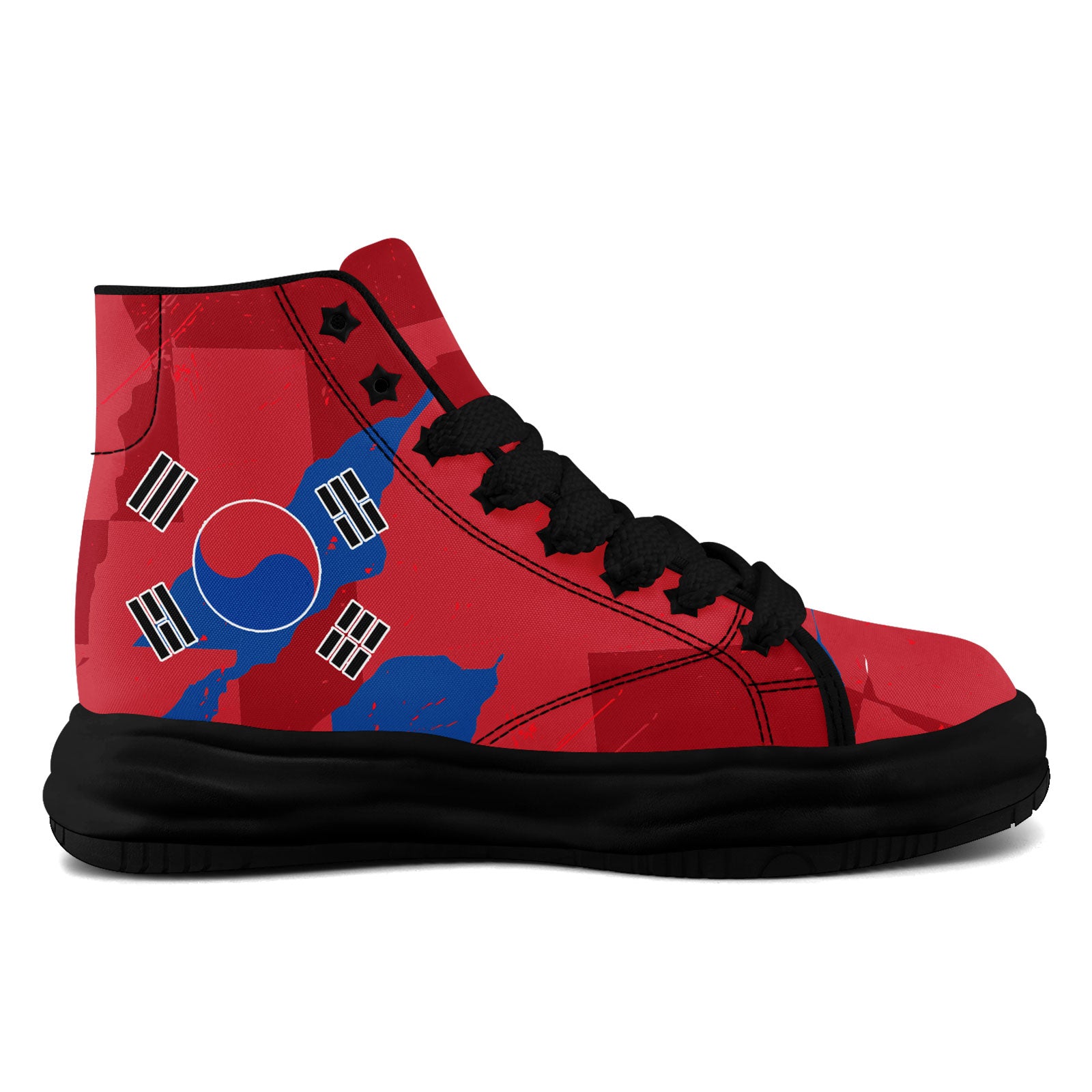 Custom South Korea 2026 World Cup Sneakers DIY Country Flag Running Shoes Lightweight Sport Shoes Gift for Football Fans Personalized Team Name and Logo FN039-F009106-1