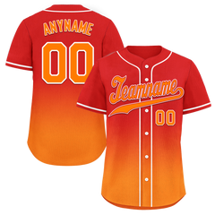 Custom Red Orange Fade Fashion Personalized Authentic Baseball Jersey BSBJ01-D0a70df