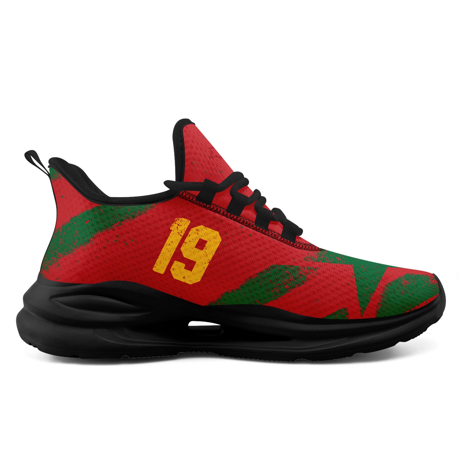 Custom Morocco 2026 World Cup Sneakers DIY Country Flag Running Shoes Lightweight Sport Shoes Gift for Football Fans Personalized Team Name and Logo FN079-F009119-8