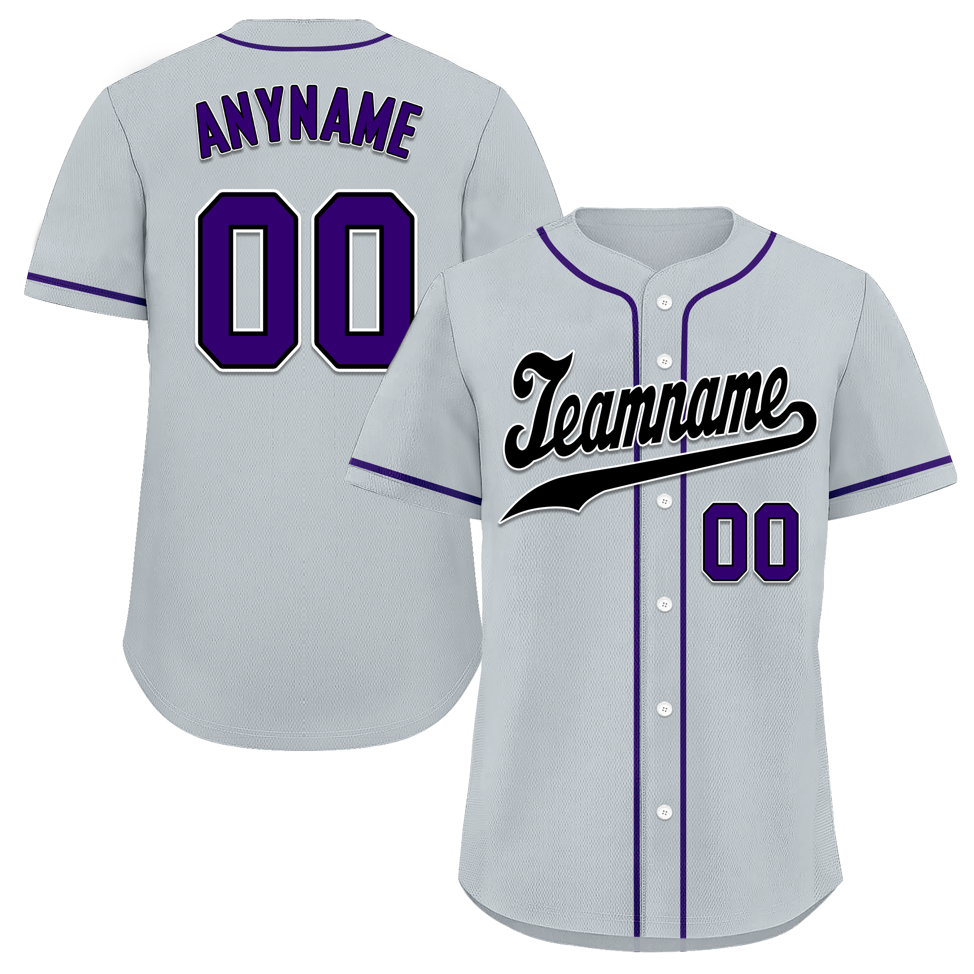 Custom Grey Classic Style Black Personalized Authentic Baseball Jersey BSBJ01-bd0faf0