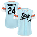 Custom Light Blue Classic Style White Authentic Baseball Jersey BSBJ01-D020287-1