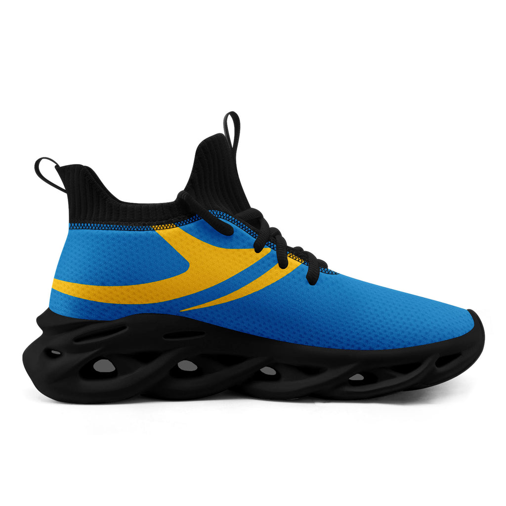 Custom Blue Los Angeles Football Jersey and Sports Shoes Combo Offer Personalized Combo ZH-D025008-24
