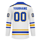 Custom White Blue Personalized Hockey Jersey HCKJ01-D0a70ab