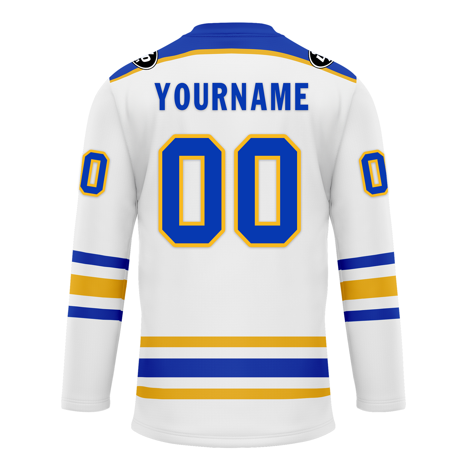 Custom White Blue Personalized Hockey Jersey HCKJ01-D0a70ab