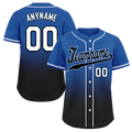Custom Blue Black Fade Fashion Personalized Authentic Baseball Jersey BSBJ01-D0a70be